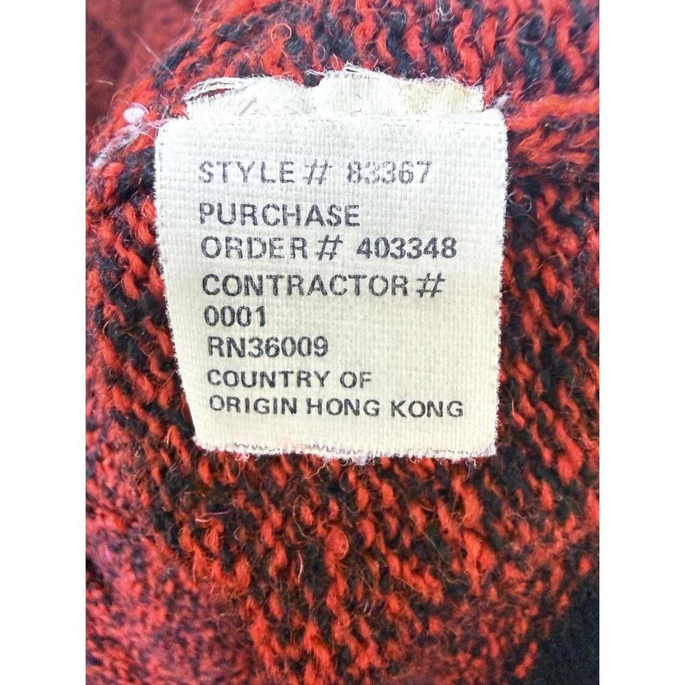 Vintage Calvin Klein Sport Wool Cardigan – Red & Black – Size Small - Picture 5 of 5